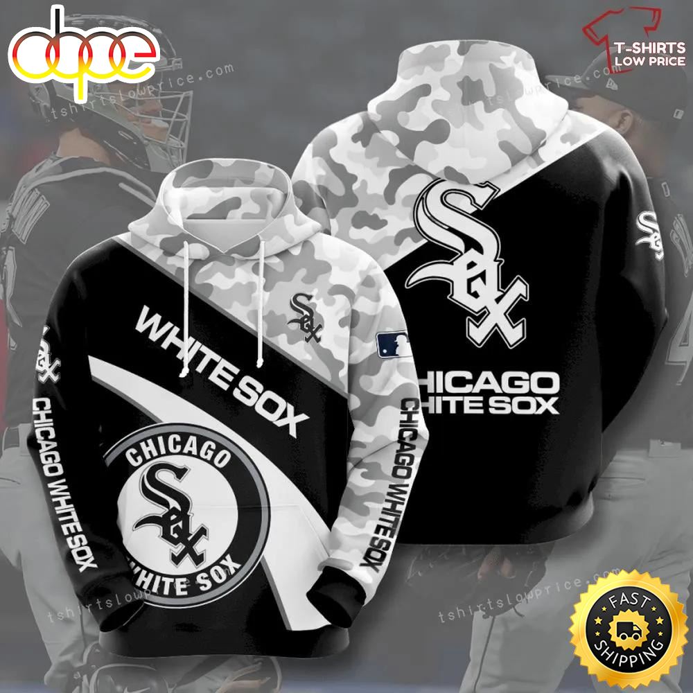 Baby Yoda Chicago White Sox 3d Hoodie Black White