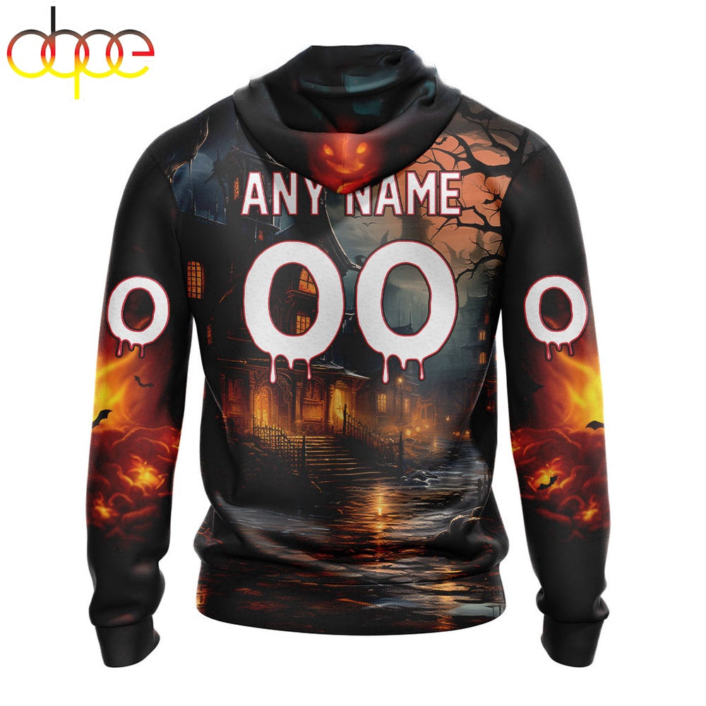 Custom Name And Number NFL Carolina Panthers Halloween Badut Mematikan 3D Hoodie Shirt