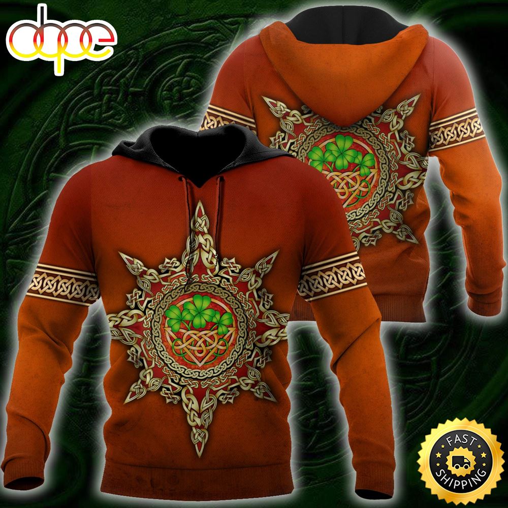 Celtic Knot And Shamrock 3D All Over Print Shirt