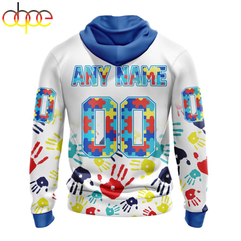 Custom Name And Number Seattle Seahawks NFL Special Fearless Against Autism 3D Hoodie Shirt