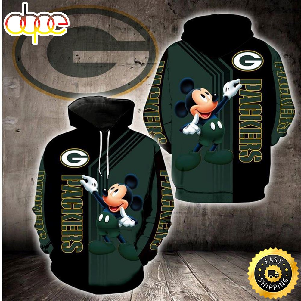 Disney Mickey Green Bay Packers Green Bay Packers 26 Nfl Gift For Fan 3d All Over Print Shirt