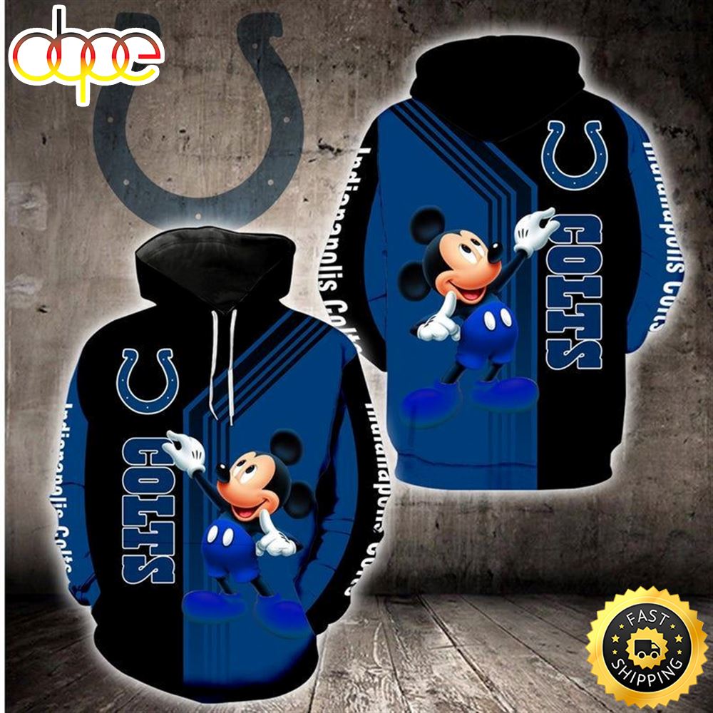 Disney Mickey Indianapolis Colts 36 Nfl Gift For Fan 3d All Over Print Shirt