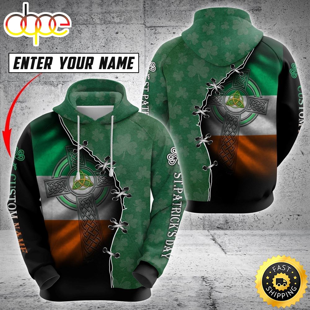 Irish Saint Patrick Day Custom Name All Over Print Shirt