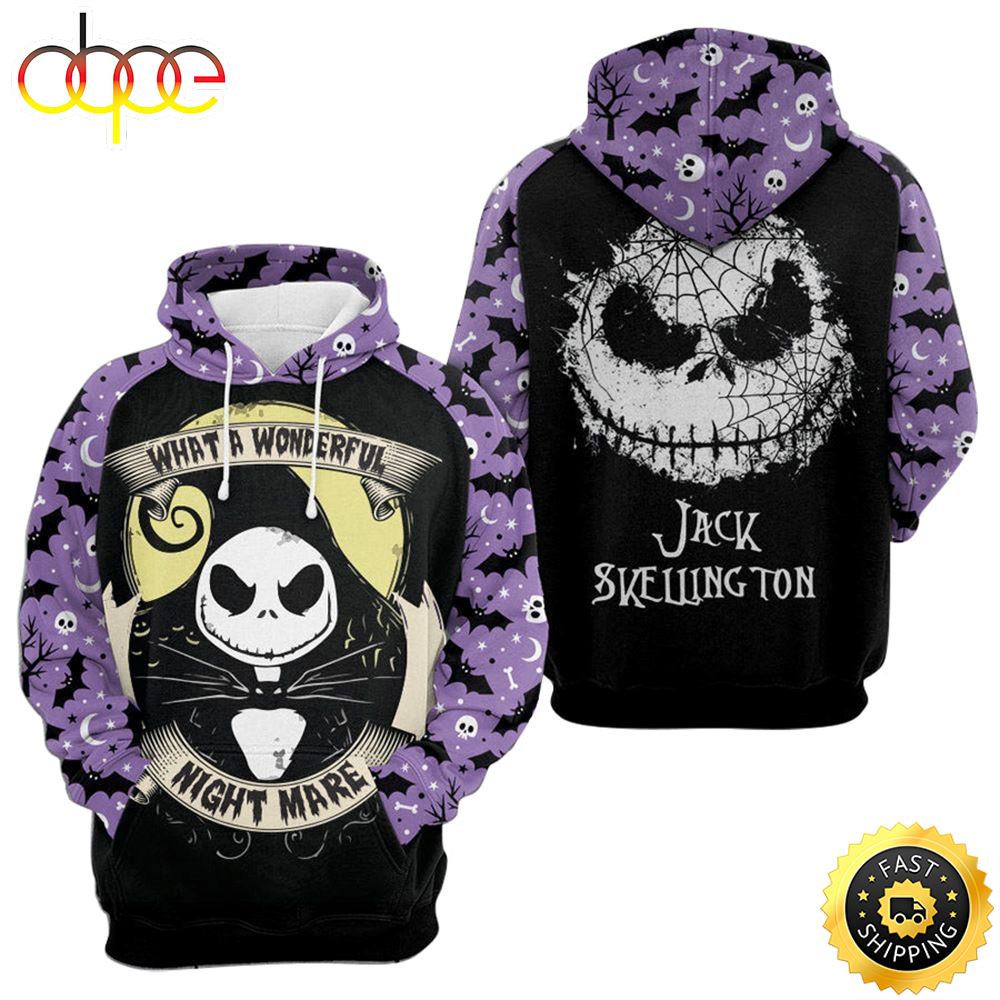 Jack Skellington What A Wonderful NightMare Hoodie 3D All Over Print