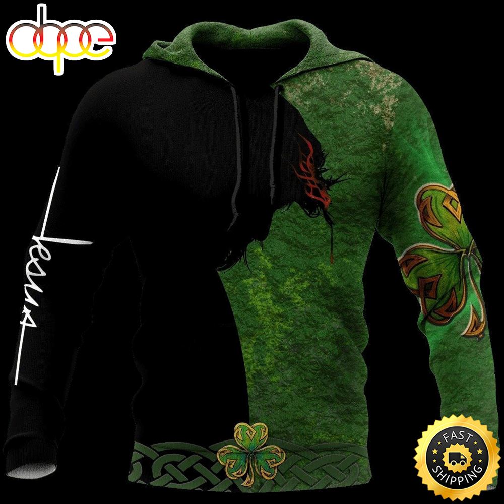 Jesus Irish Saint St Patrick Day All Over Print Shirt