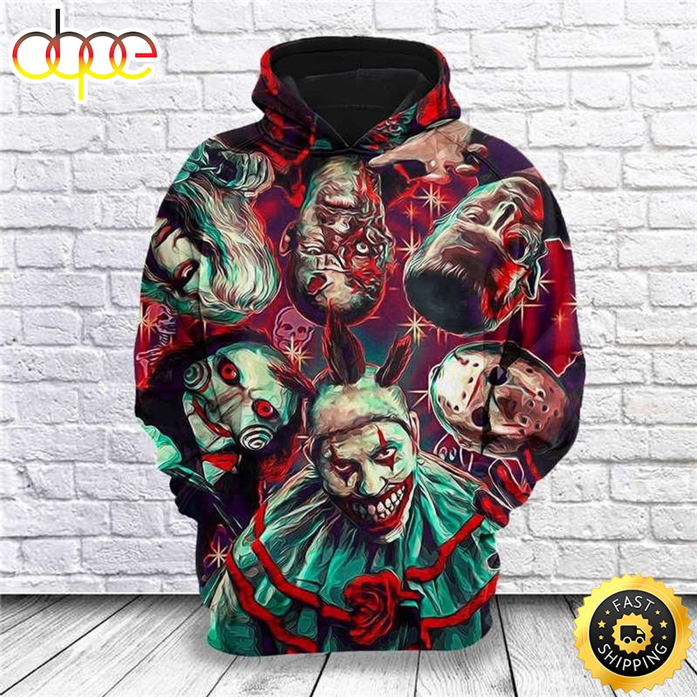 Michael Myers Mask Meet Jason Halloween Horror Movie Unisex Hoodie