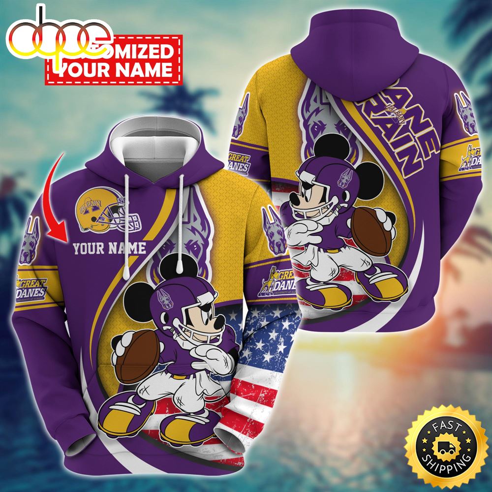 NCAA Albany Great Danes Mickey Custom Hoodie Trending Shirt