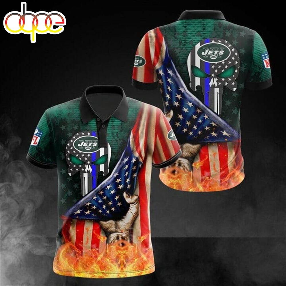 NFL New York Jets American Flag Polo Shirt