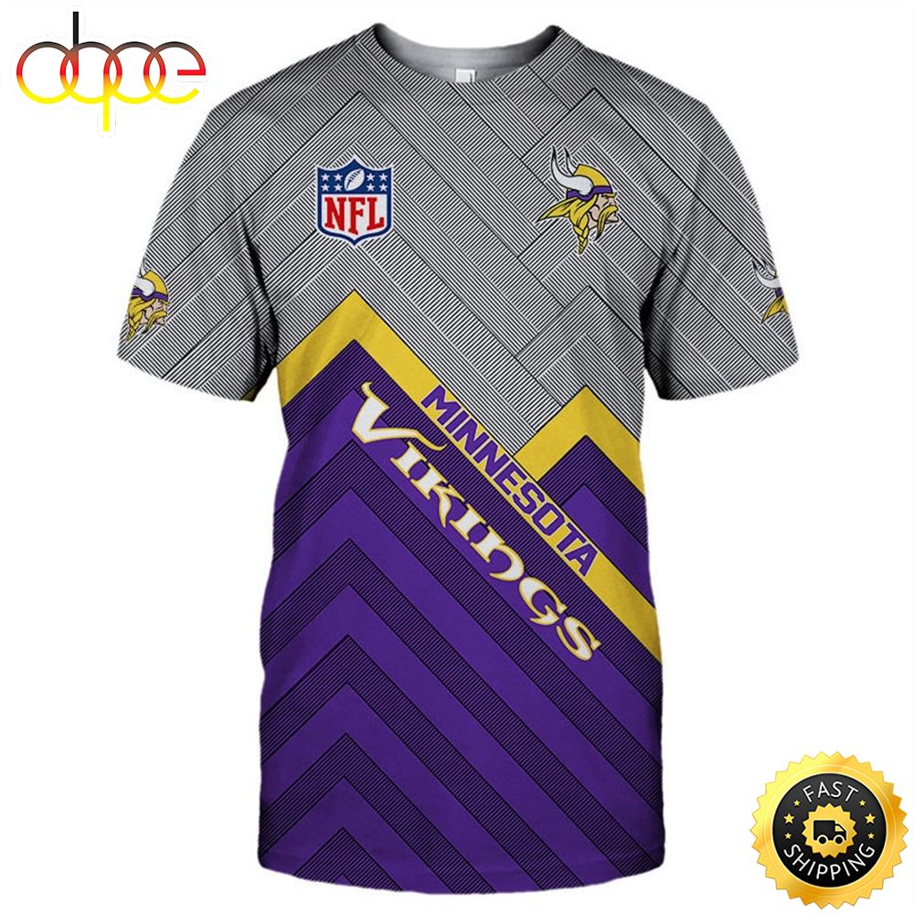 NFL Minnesota Vikings &amp; NFL Logo 3D T-shirtHoodie All Over Print Shirts