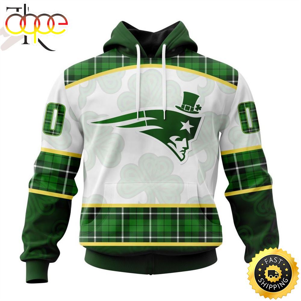 NFL New England Patriots Special Design For St. Patrick Day Hoodie