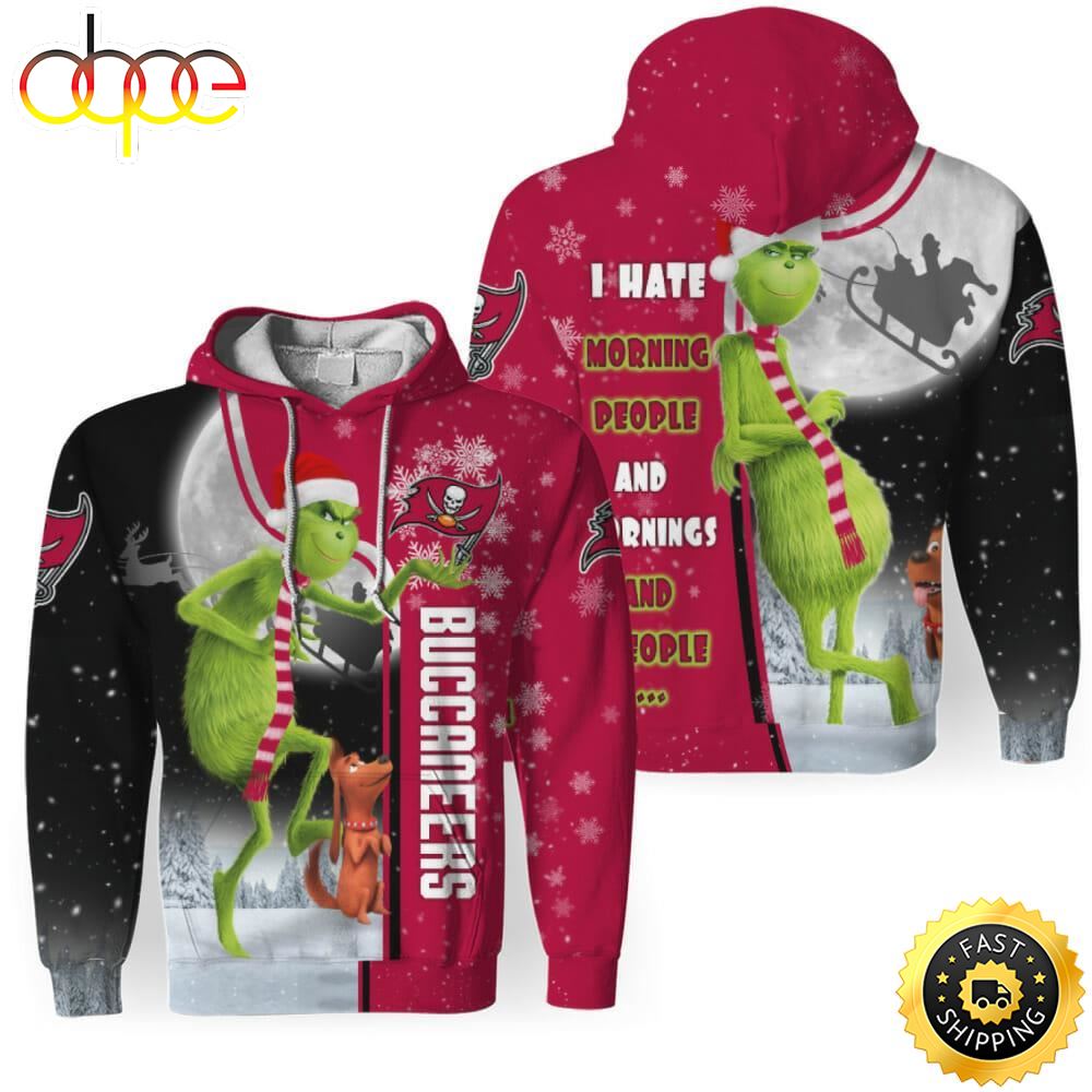 NFL Tampa Bay Buccaneers The Grinch Christmas Pullover Hoodie