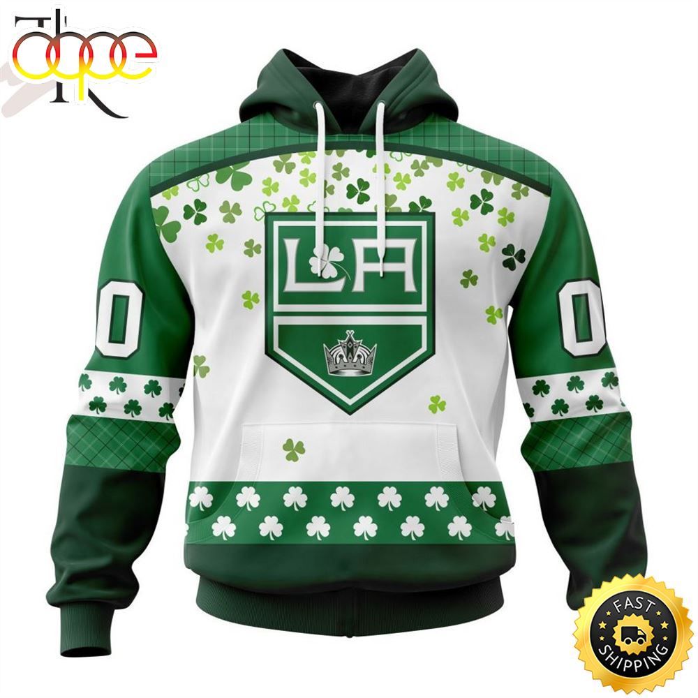 Personalized NHL Los Angeles Kings Special Design For St. Patrick Day Hoodie