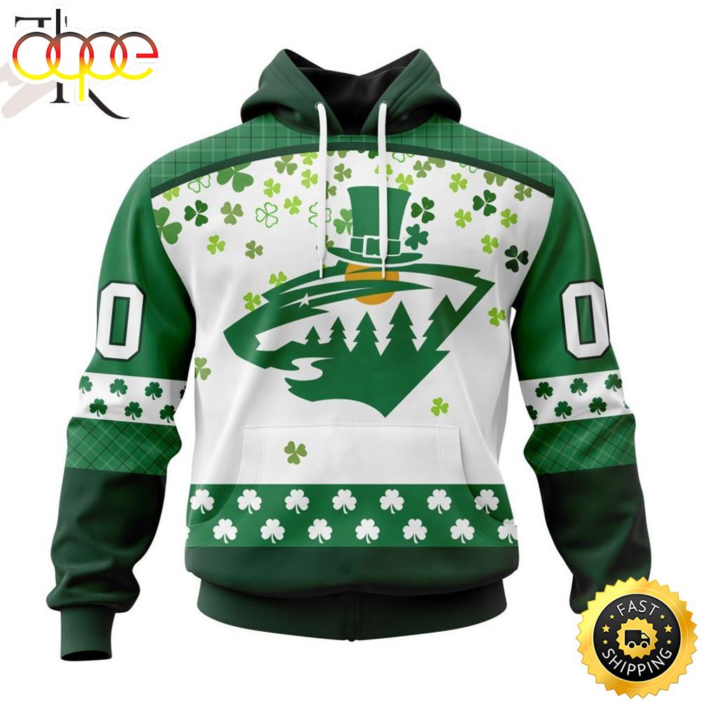 Personalized NHL Minnesota Wild Special Design For St. Patrick Day Hoodie