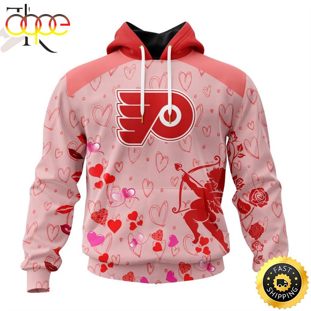 Personalized NHL Philadelphia Flyers Special Design For Valentines Day Hoodie