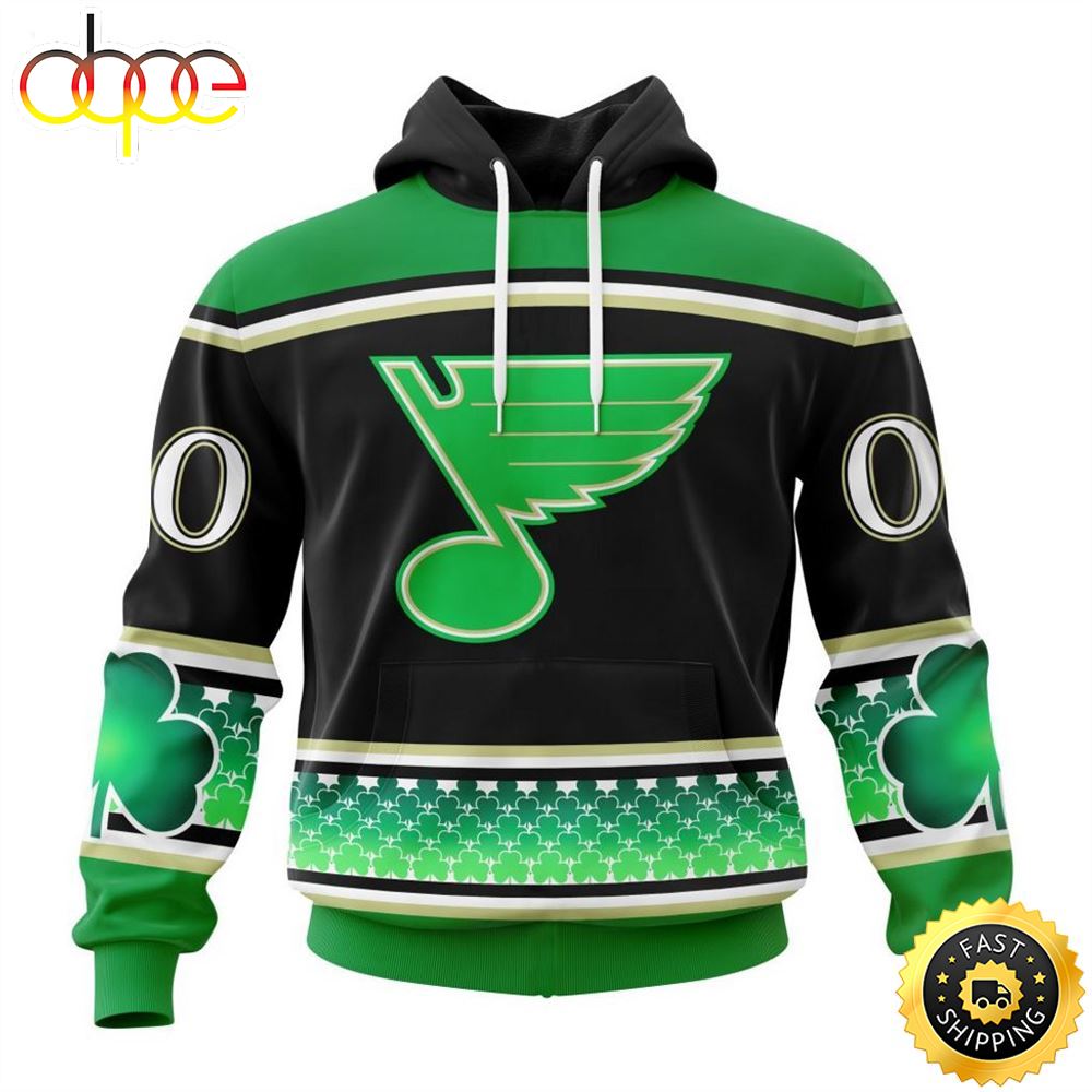 Personalized NHL St. Louis Blues Specialized Hockey Celebrate St Patrick's Day Hoodie