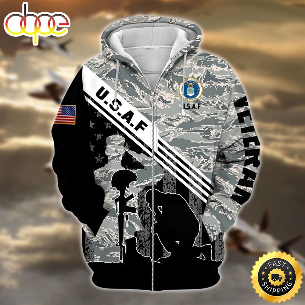 Premium Multiple US Military Services Veteran Day Zip Hoodie
