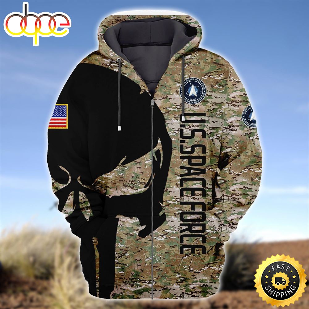 Premium Unique U.S Space Force ZipHoodie Ultra Soft and Warm