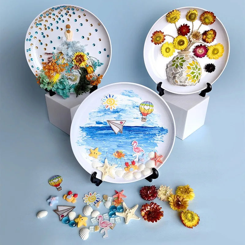Mosaic Craft Set Handmade DIY Disc Making Painted Glass Home Decoration Suitable for Parent Child Activities Holiday Gift