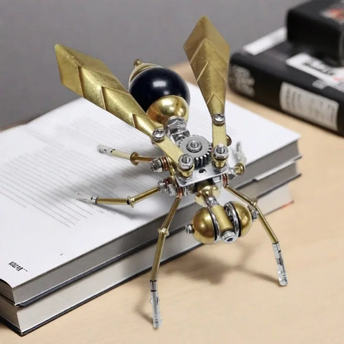 3D Cyberpunk Machinery DIY Metal Assembled Model Bee Series Insect Craft Puzzle Kit Ornament Kid Three-dimensional Creative Gift