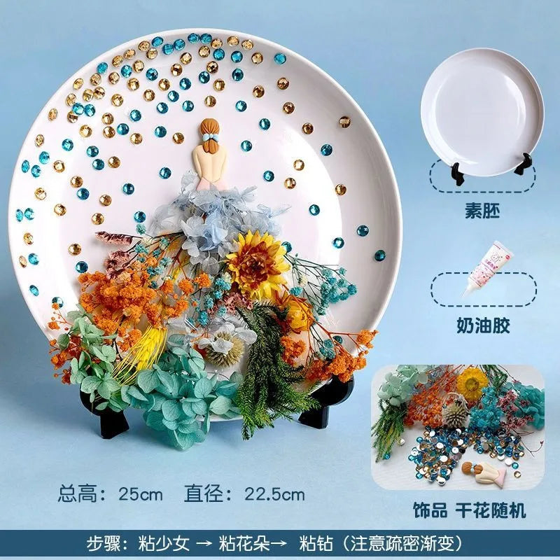 Mosaic Craft Set Handmade DIY Disc Making Painted Glass Home Decoration Suitable for Parent Child Activities Holiday Gift