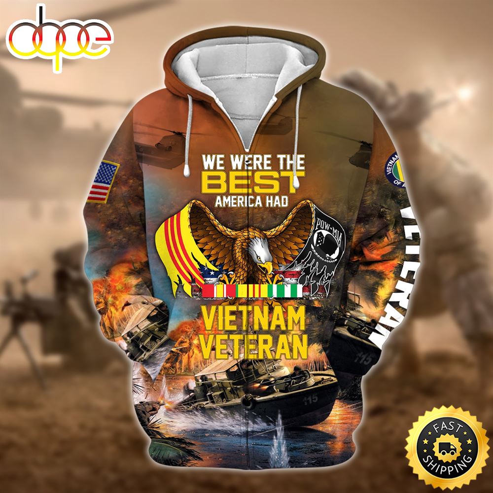 Vietnam Veteran Memorial Day Zip Hoodie