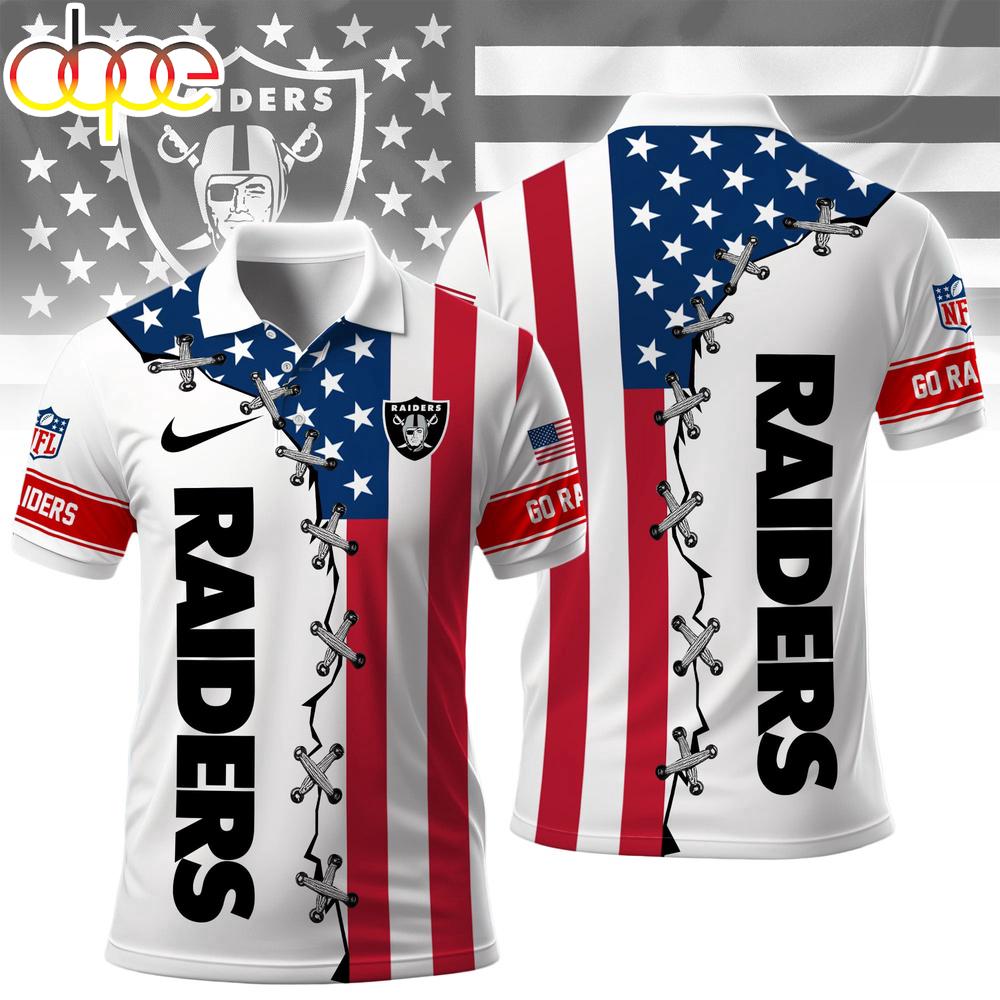 Las Vegas Raiders NFL Freedom American Polo Shirt For Fans